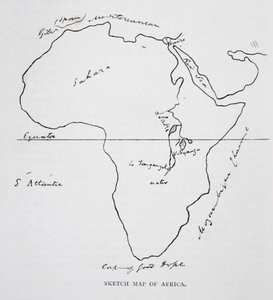 Skissekart over Afrika, fra 